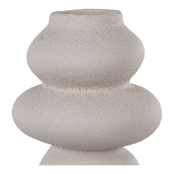 Vas, keramik beige, 14,5x26,5 cm, beige