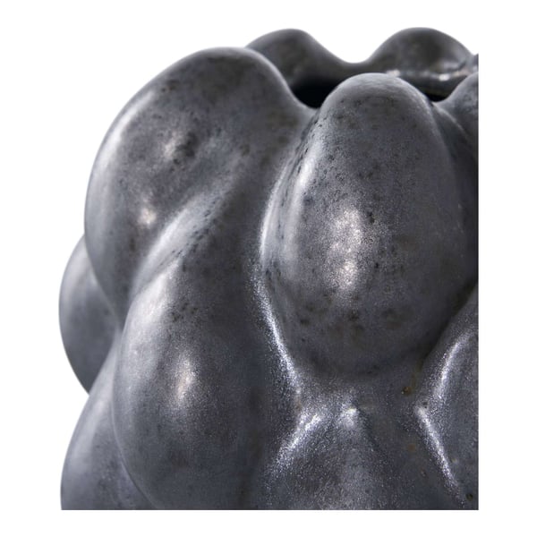 Vase, keramik, 14x15x19 cm, Sort