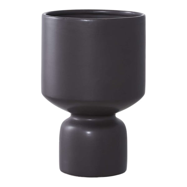 Kruka, Flowerpot, svart, keramik
