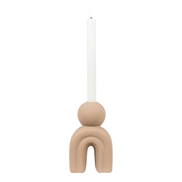 Ljusstake, Candle, brun, stengods