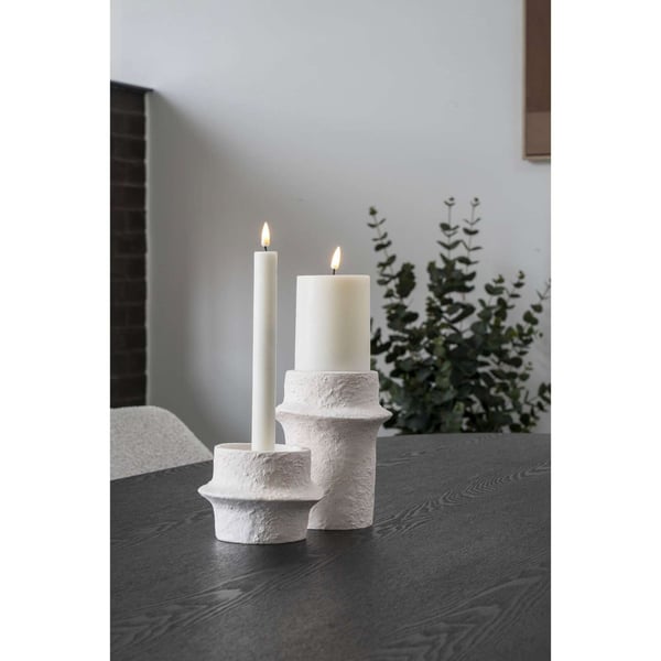 Ljusstake, Candle, vit, cement