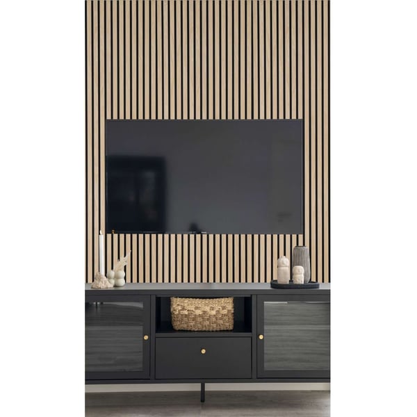 Äänipaneeli, puuviilu, 2400x600x22 mm, luonnonväri
