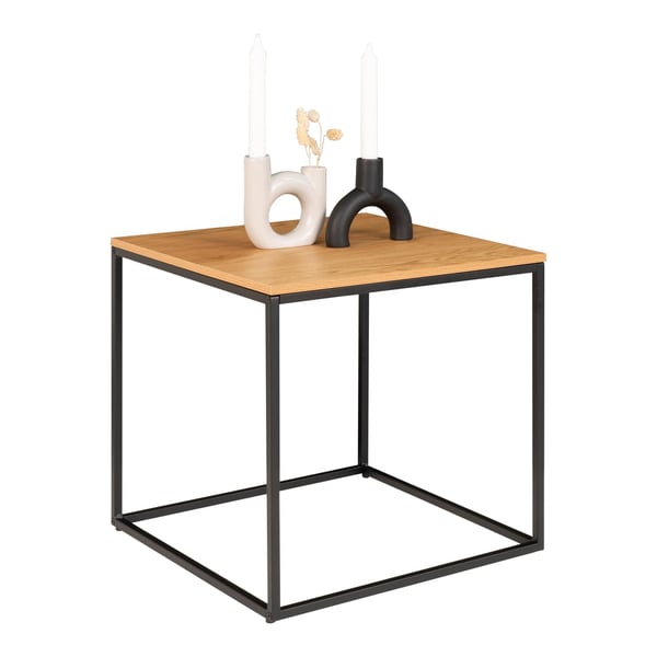 Sidobord, Vita, 45x45x45 cm, Svart Sidobord, Vita, 45x45x45 cm, Svart