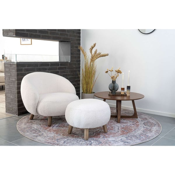 Skammel, Savona, hvid, polyester