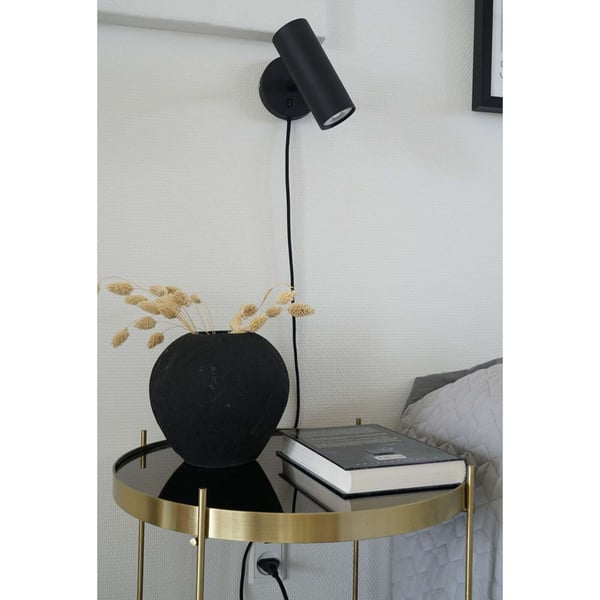 Vägglampa, Paris, svart, stål