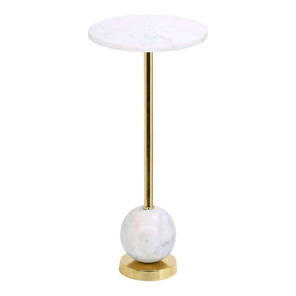 Sidebord, Salo, messingfarvet / marmoreret