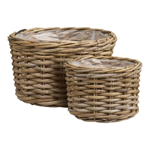 Kurv, Kalak, naturfarvet, kubu-rattan