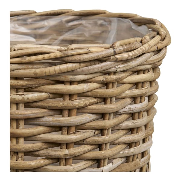 Kurv, Kalak, naturfarvet, kubu-rattan