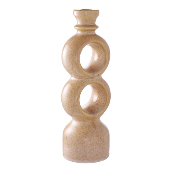 Lysestage, Candle, brun, keramik