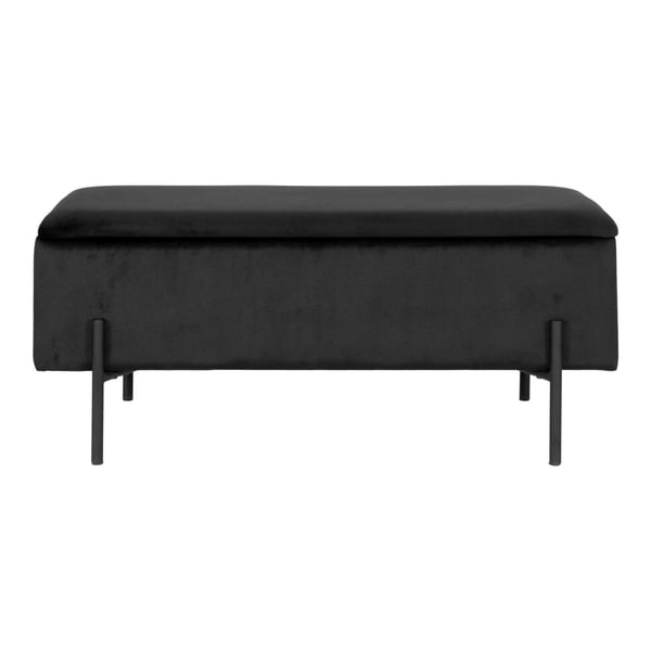 Bänk, Watford, svart, polyester