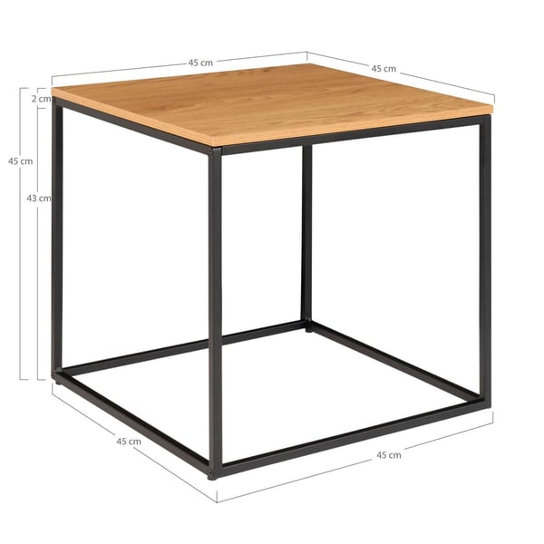 Sidebord, Vita, naturfarvet