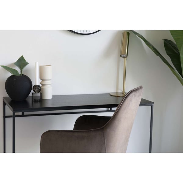 Skrivbord, Vita, svart, stål