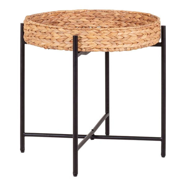 Sidebord, Naro, sort / naturfarvet