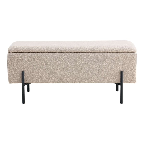 Hallbänk med förvaring Watford, 95x36,5 cm, beige