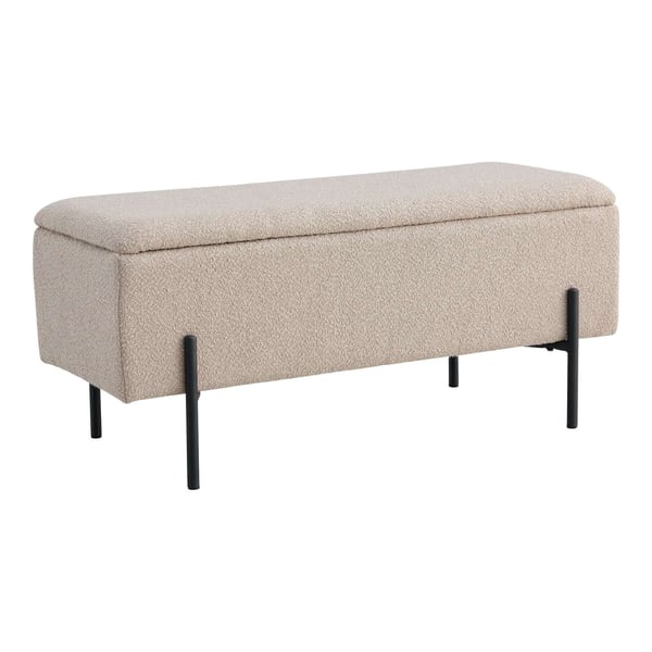 Hallbänk med förvaring Watford, 95x36,5 cm, beige
