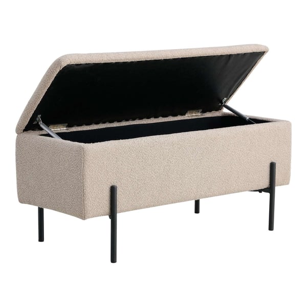 Hallbänk med förvaring Watford, 95x36,5 cm, beige