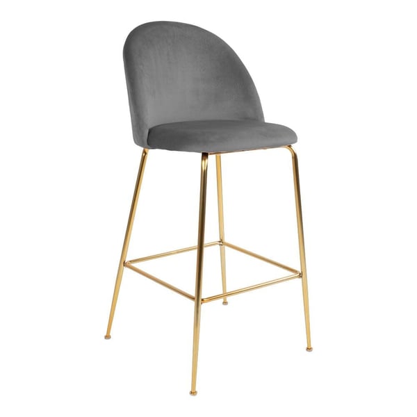 Barstol Lausanne 55x52x107 cm grå 2 st