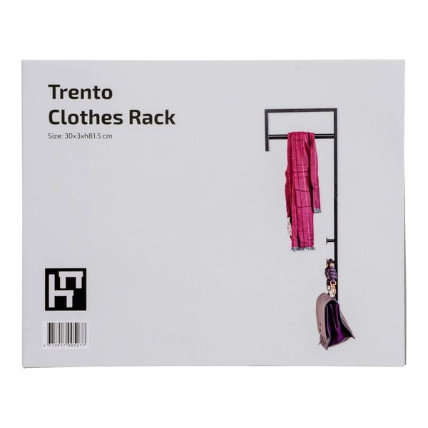 Tøjstativ, Trento, sort, metal
