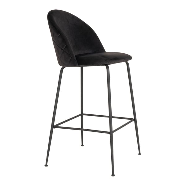 Barstol Lausanne 55x52x107 cm sort 2 stk
