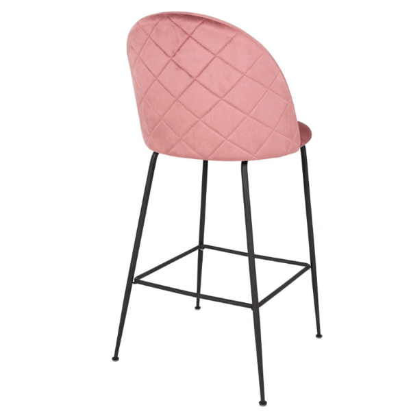 Baarituoli Lausanne 55x52x107 cm vaaleanpunainen 2 kpl