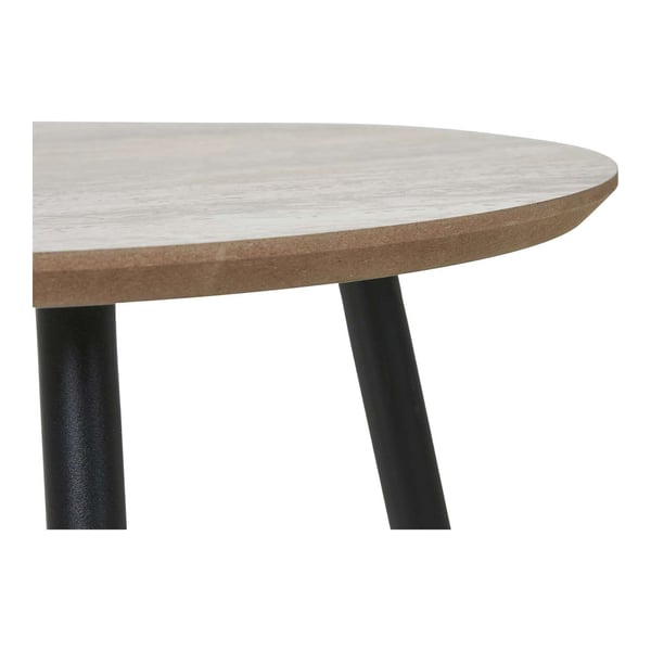 Sidobord, Aalst, svart / beige