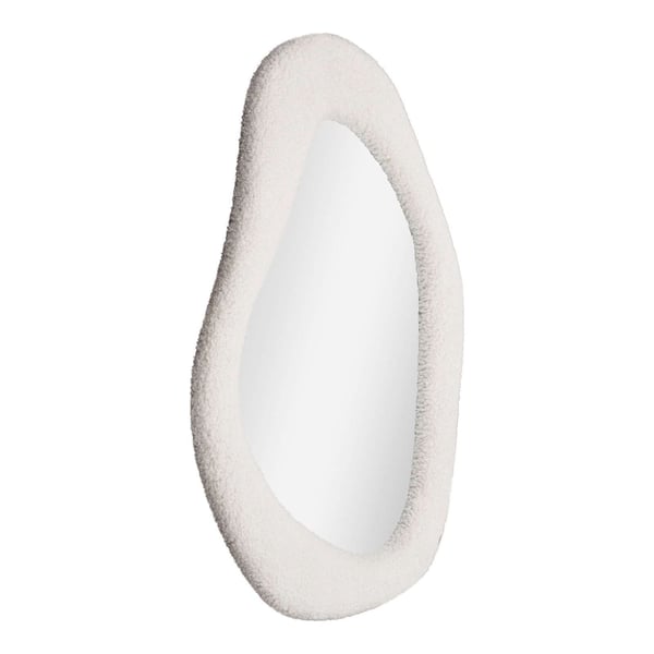Väggspegel, Bosa, vit, glas