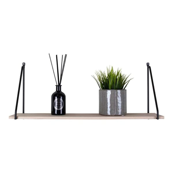 Hylly, Arnhem, 65x17 cm, Musta/Natural Hylly, Arnhem, 65x17 cm, Musta/Natural
