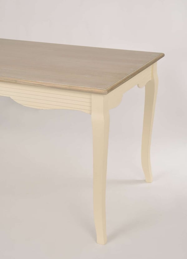 Ruokapöytä, Pesaro, 160 cm, Kerma, Vaaleanruskea