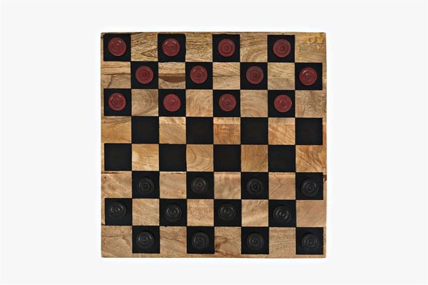 Skakbord, Avola, 35x35x25 cm, Brun