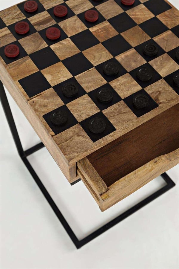 Skakbord, Avola, 35x35x25 cm, Brun