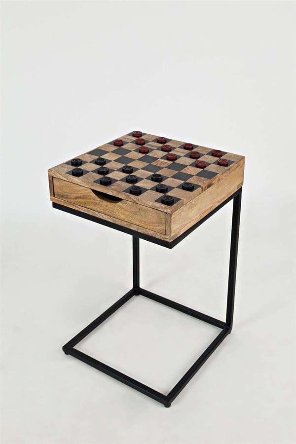 Skakbord, Avola, 35x35x25 cm, Brun