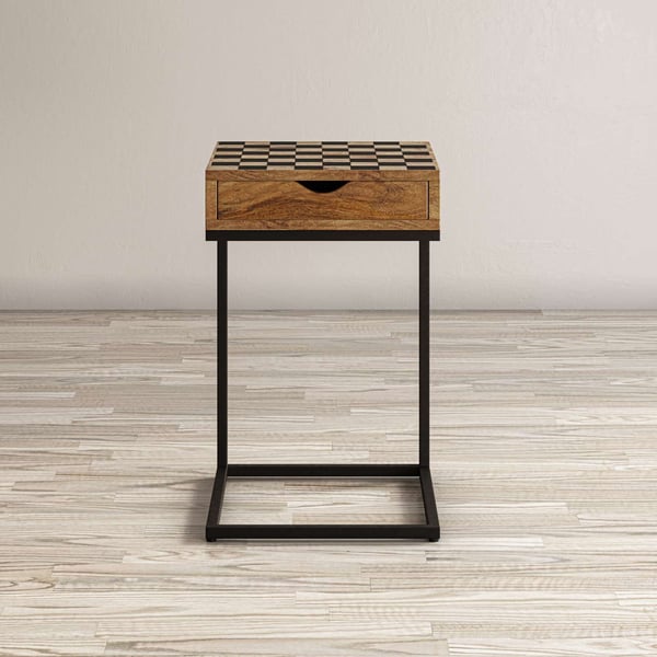 Skakbord, Avola, 35x35x25 cm, Brun
