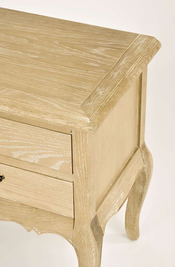 Sengebord, Venezia Oak, Lys Naturtræ