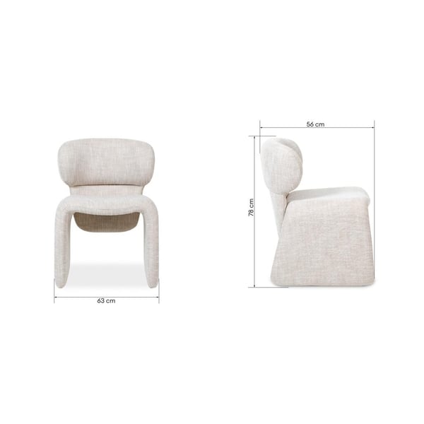 Verhoiltu tuoli, BIZZA, 63x56x78 cm, Beige