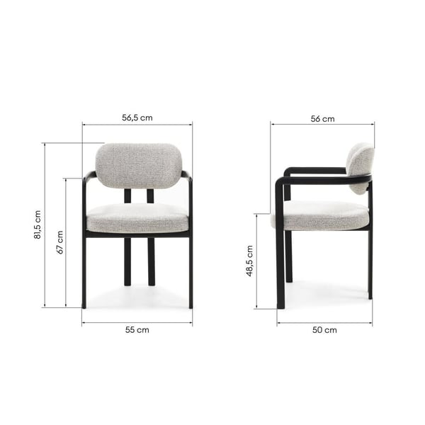 Verhoiltu tuoli, FLAIRE, 81x56,5x56 cm, taupe