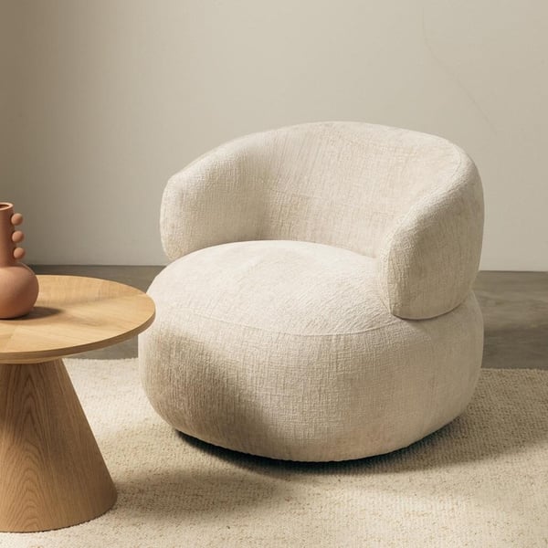Kääntyvä tuoli, ORIEL, 75x82x85 cm, Vaalea beige