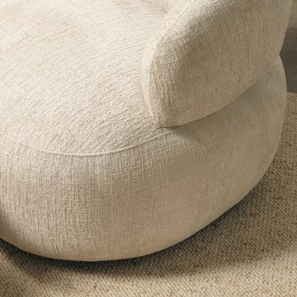 Kääntyvä tuoli, ORIEL, 75x82x85 cm, Vaalea beige