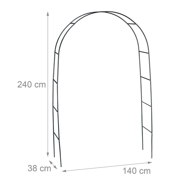 Havebue, 240x140x38 cm, Grøn, Metal, Kodustaar