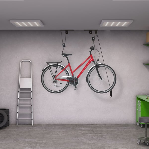 Cykelopbevaringsstativ, 25x9x7,5 cm, Sort, Kodustaar