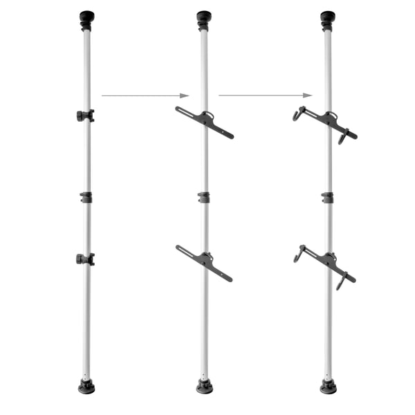 Cykelställ, teleskopiskt, 160x340 cm, Kodustaar