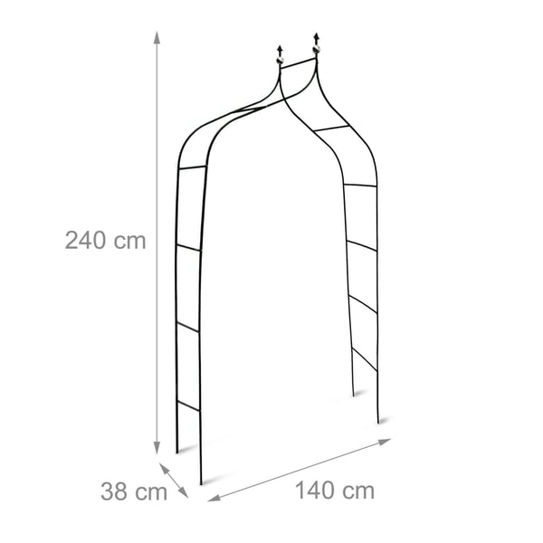 Rosenbue, 240x140x38 cm, Grøn, Metal, Kodustaar