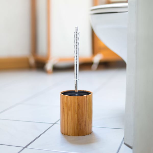 WC-harjateline, bambu, 10.4x33 cm, ruskea