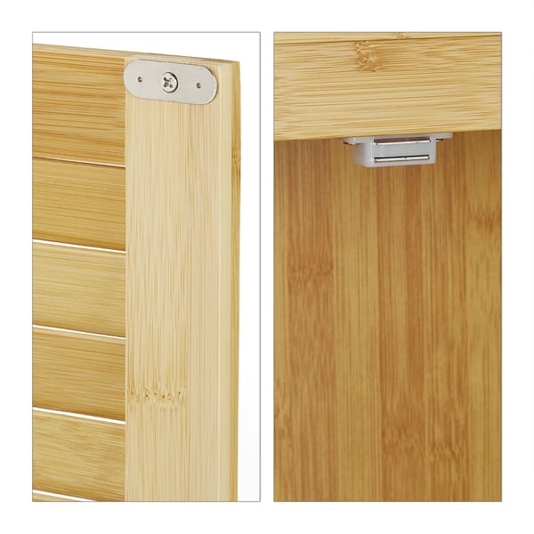 Vaskemaskineskab, Bambus, 176x70x22,5 cm, Natur, Kodustaar