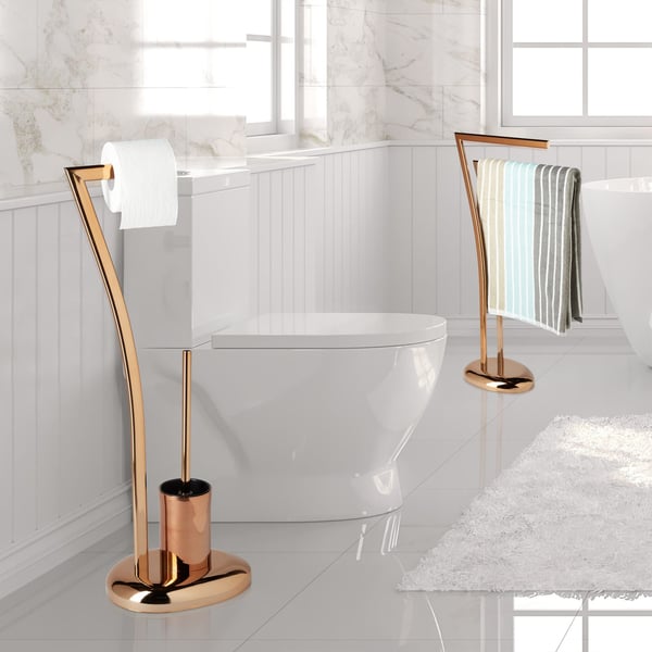 WC-harjasetti pidikkeellä, 75x21x26 cm, kupari
