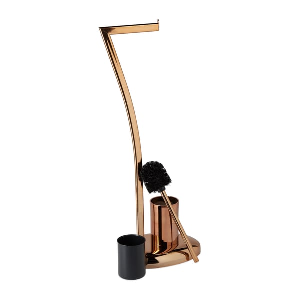 WC-harjasetti pidikkeellä, 75x21x26 cm, kupari