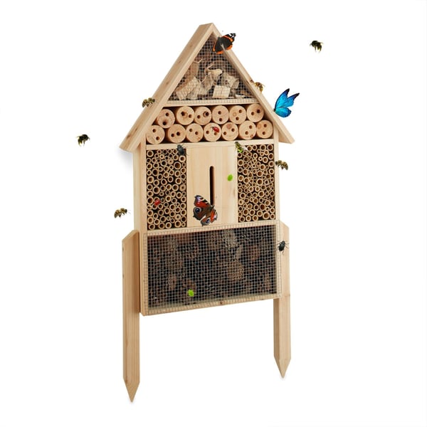 Insekthotell, 37x9x60,5 cm, Natur