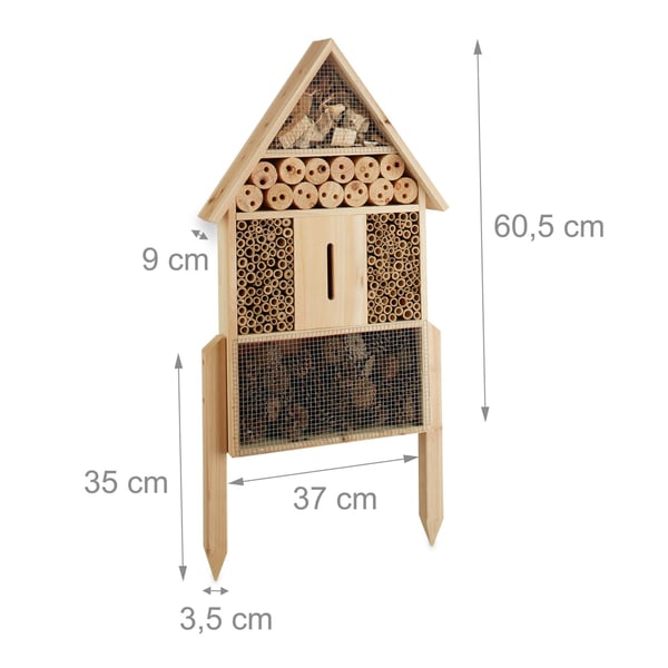 Insekthotell, 37x9x60,5 cm, Natur