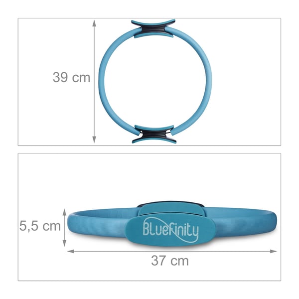 Pilatesring, Bluefinity, 39x37x5,5 cm, Turkis