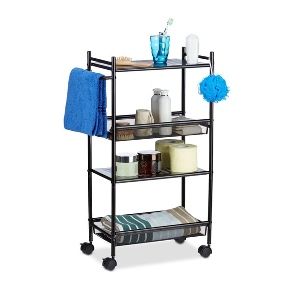 Serveringsvogn, 81x25x50 cm, Sort, Kodustaar