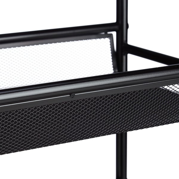 Serveringsvogn, 81x25x50 cm, Sort, Kodustaar